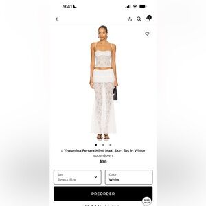 superdown White Lace Two-Piece Maxi Skirt Set